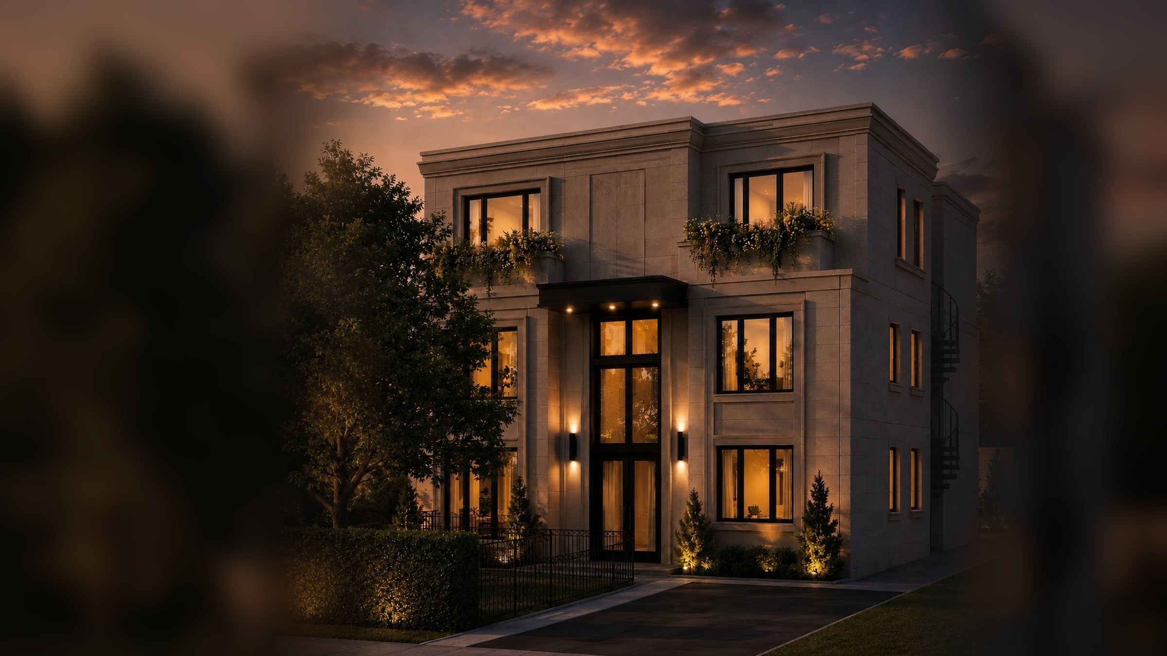 Goulding Point boutique residences at dusk